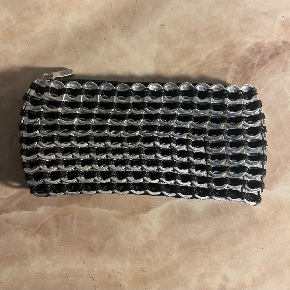 Escama Soda Tab Clutch in Black
